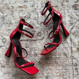 Call It Spring Red Strappy Heels